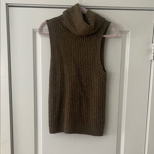 Ralph Lauren lWomen's Brown Turtleneck Sweater sleeveless sz medium